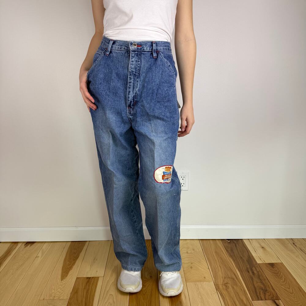 NWT OLD STOCK ROUTE 66 SAND BLASTED CARPENTER JEANS WOMENS 13/14